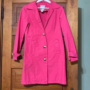 Old Navy hot pink trench coat